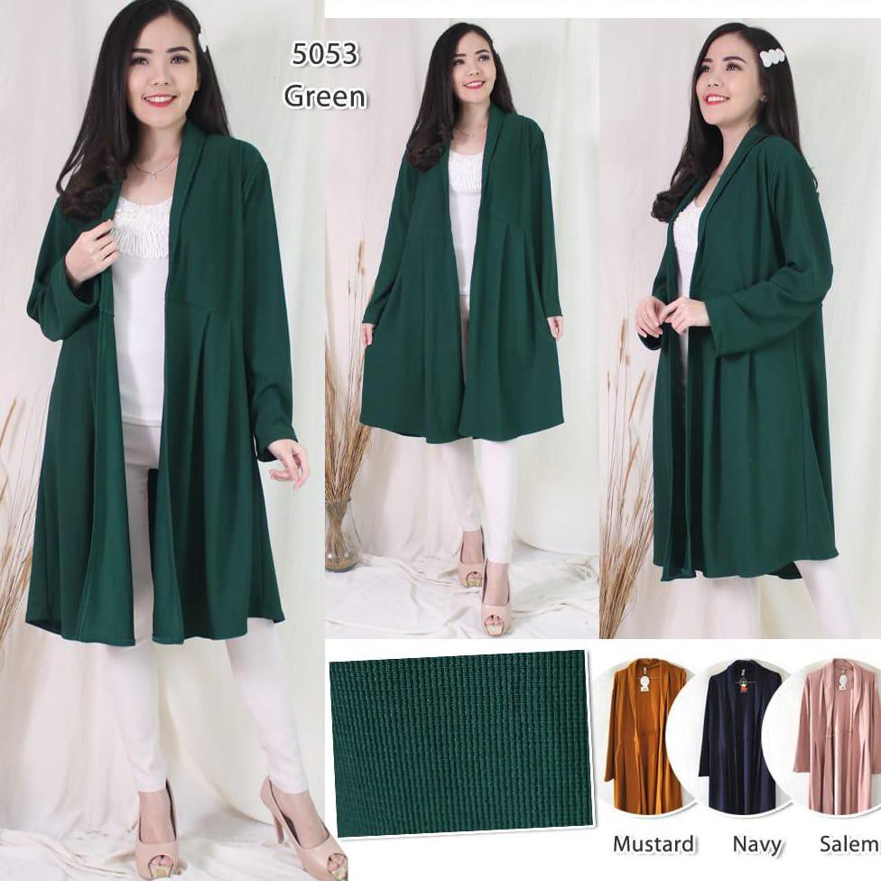 Cardigan Wanita / Long Cardigan Wanita / Denim Cardigan Muslim / Cardigan Denim Kaos Import