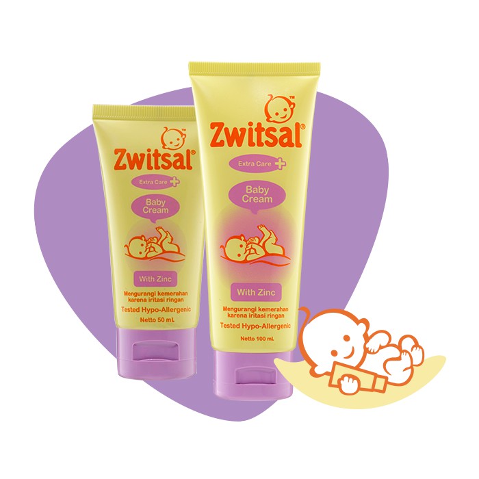 Zwitsal Extra Care Baby Cream With Zync 50ml 50 Ml 100ml 100 Ml Tub Ruam Popok Iritasi Shopee Indonesia