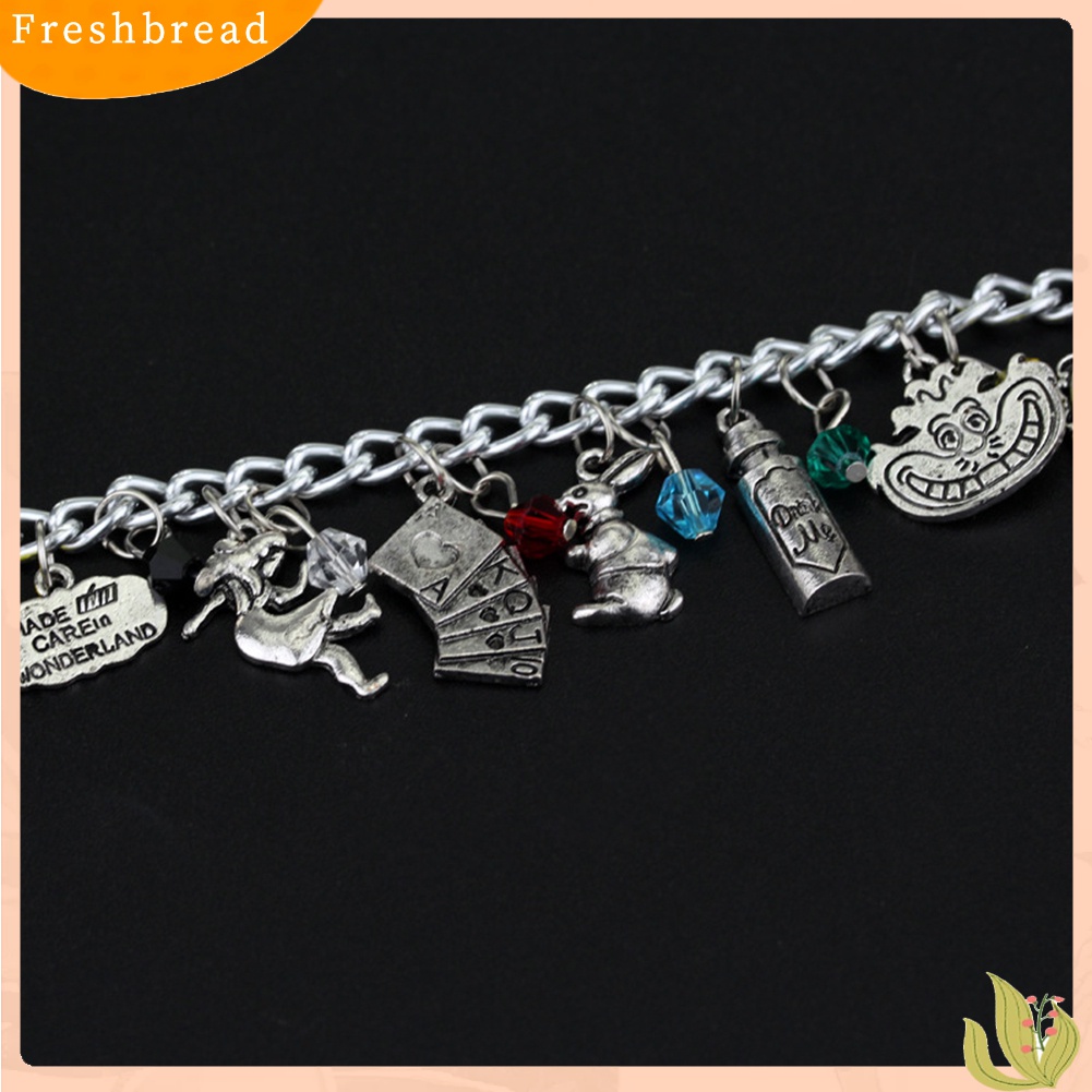 [TERLARIS]Fashion Alice In Wonderland Ca-t Hatter Rabbit Magic Bracelet Bangle Jewelry Gift