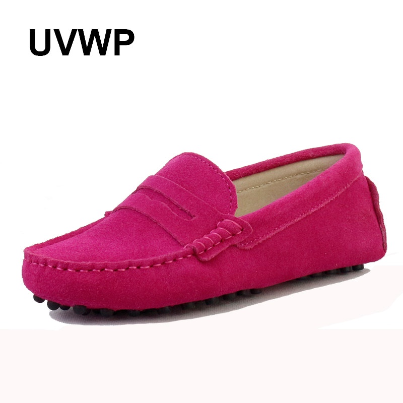 2022 Shoes Women 100% Genuine Leather Women Flat Shoes Casual Loafers Slip On Women's Flats Shoes Mo