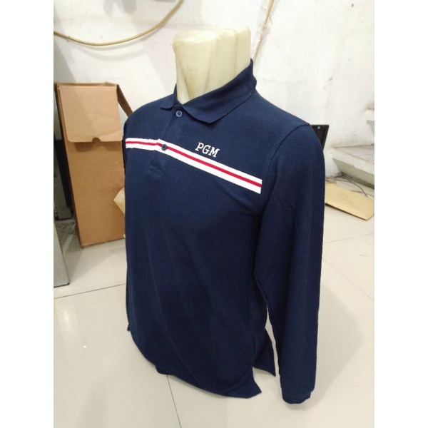 kaos kerah polo shirt lengan panjang pgm golf kaos polo cewek-cowok