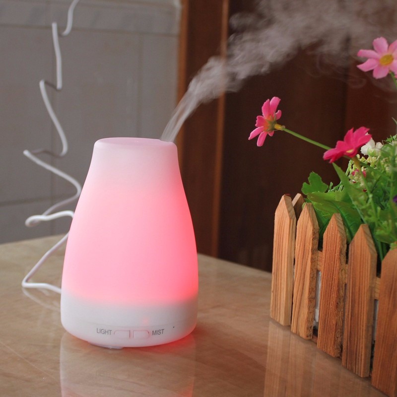 Essential Oil Aroma Diffuser Colorful LED Light - Kapasitas 120ML