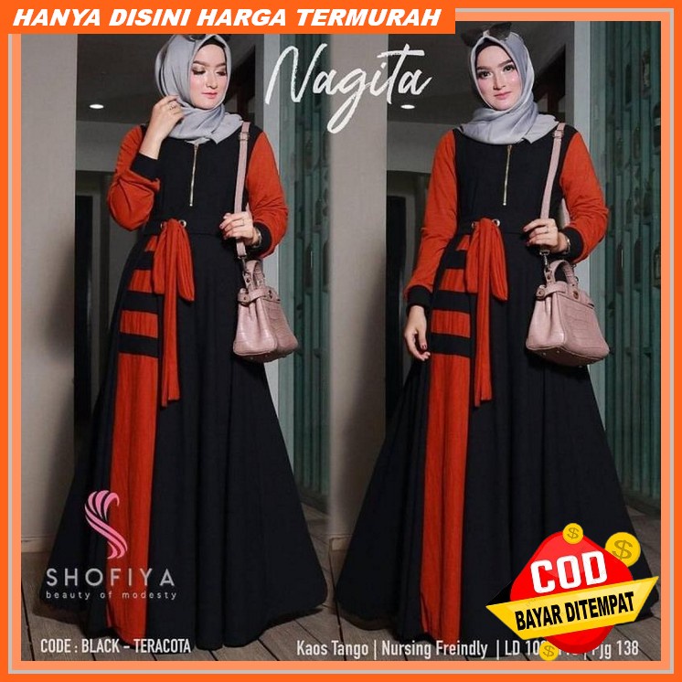 Gamis Wanita Terbaru 2022 Games Remaja Syari Dres Muslimah Kekinian Dress Syari Murah Baju Ghamis Im