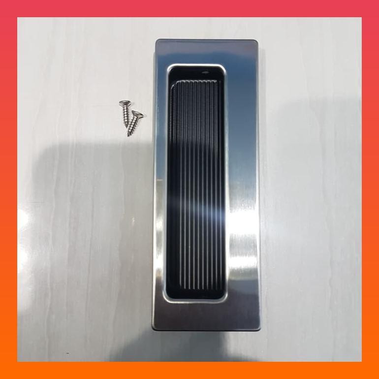 TARIKAN HANDLE TANAM LACI LEMARI PINTU RUMAH SLIDING GESER KOTAK L-010 - HITAM