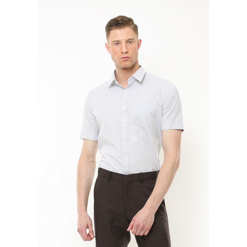 Regular Fit - Kemeja Formal - Motif Corak Garis - Putih - FSH.650.K241.754