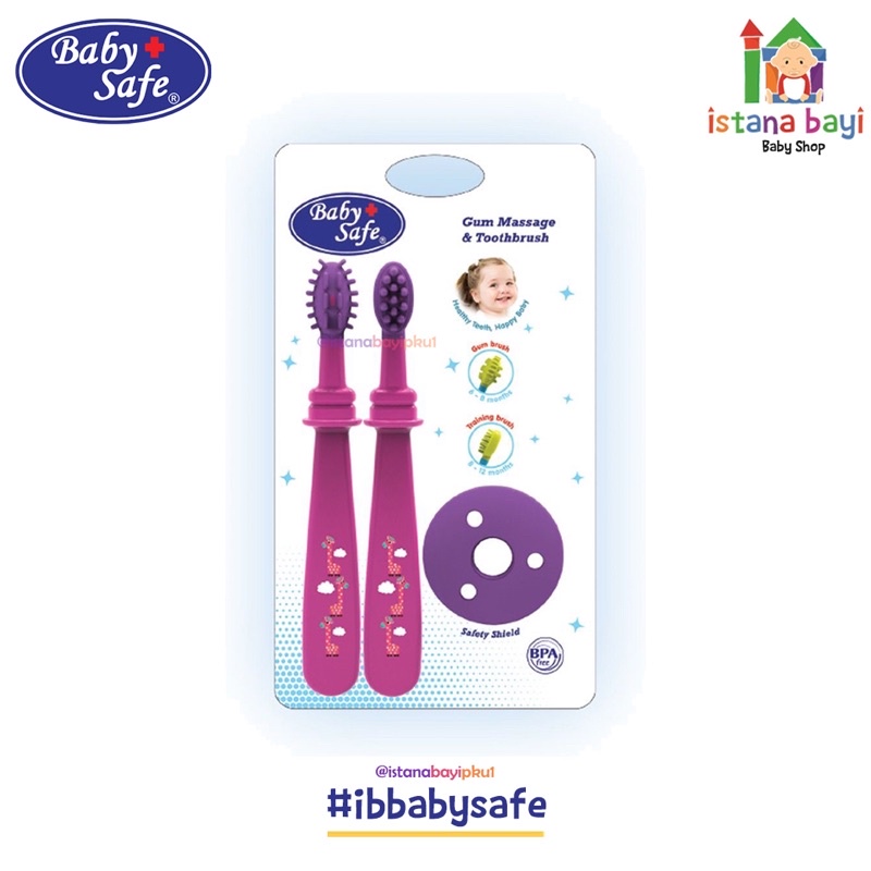 Baby safe Gum Massage &amp; Toothbrush - Sikat gigi bayi TB003