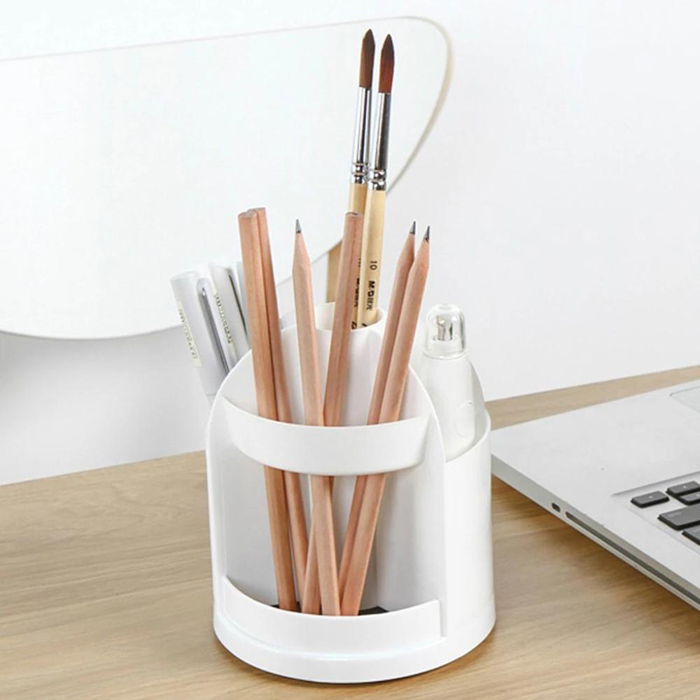 Lanfy Desk Pen Organizer Aksesoris Kantor Escritorio Desktop Candy Pencil Holder Tempat Pulpen Plastik