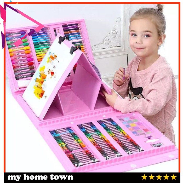 

Mainan Anak Set Spidol CRAYON 208pcs Untuk Melukis dan Mewarnai HM009