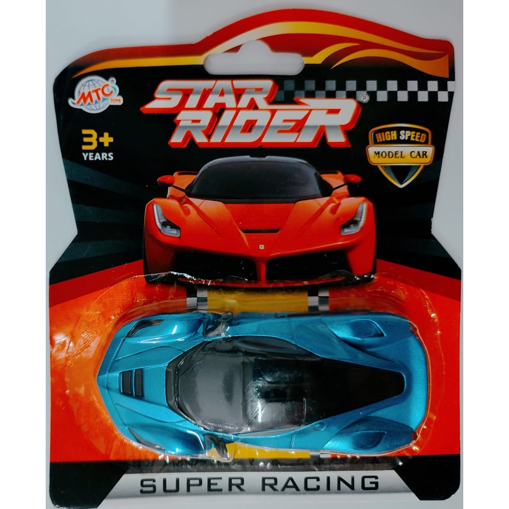 T24 - Mainan Mobil Miniatur Sport Metalic / Mobil Sport Mainan / Minifigure Mobil Sport Star Rider