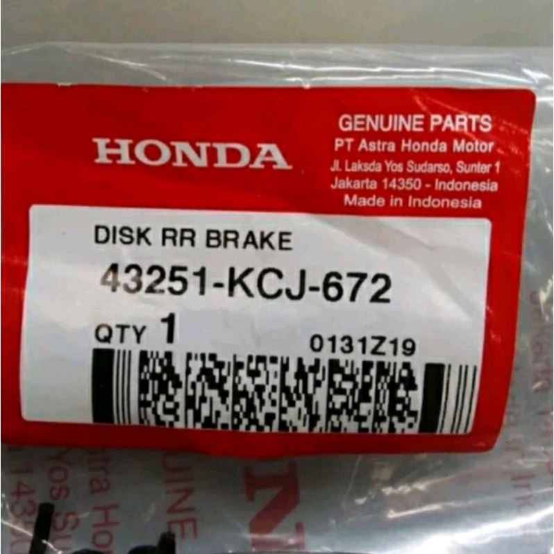 piringan disk rem cakram belakang tiger revo cb150 original honda genuine parts 43251kcj672