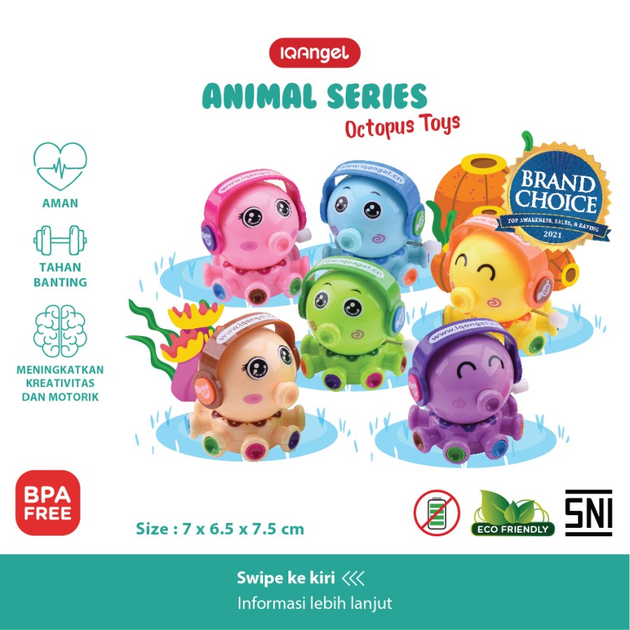 IQ ANGEL OCTOPUS TOYS / MAINAN MOTORIK BAYI EDUKATIF BEREDUKASI