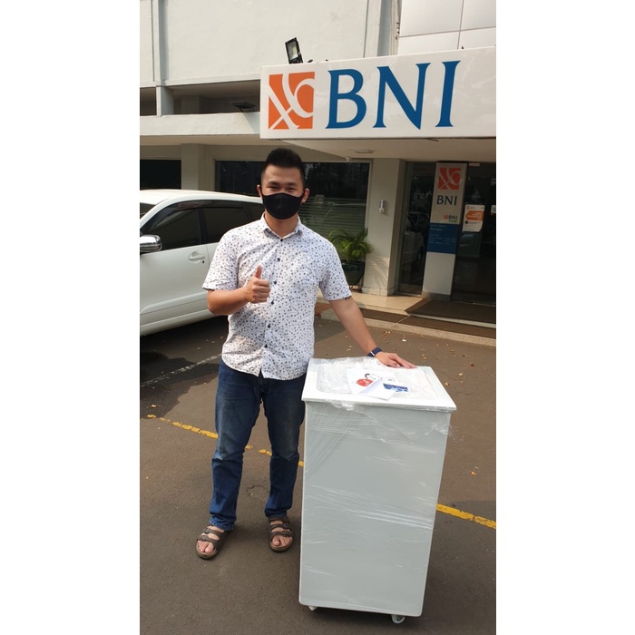 T.Lillie - Washtafel Portable Vip Bahan Fiber Kran Sensor Premium Tanpa Sentuh - Kran Sensor