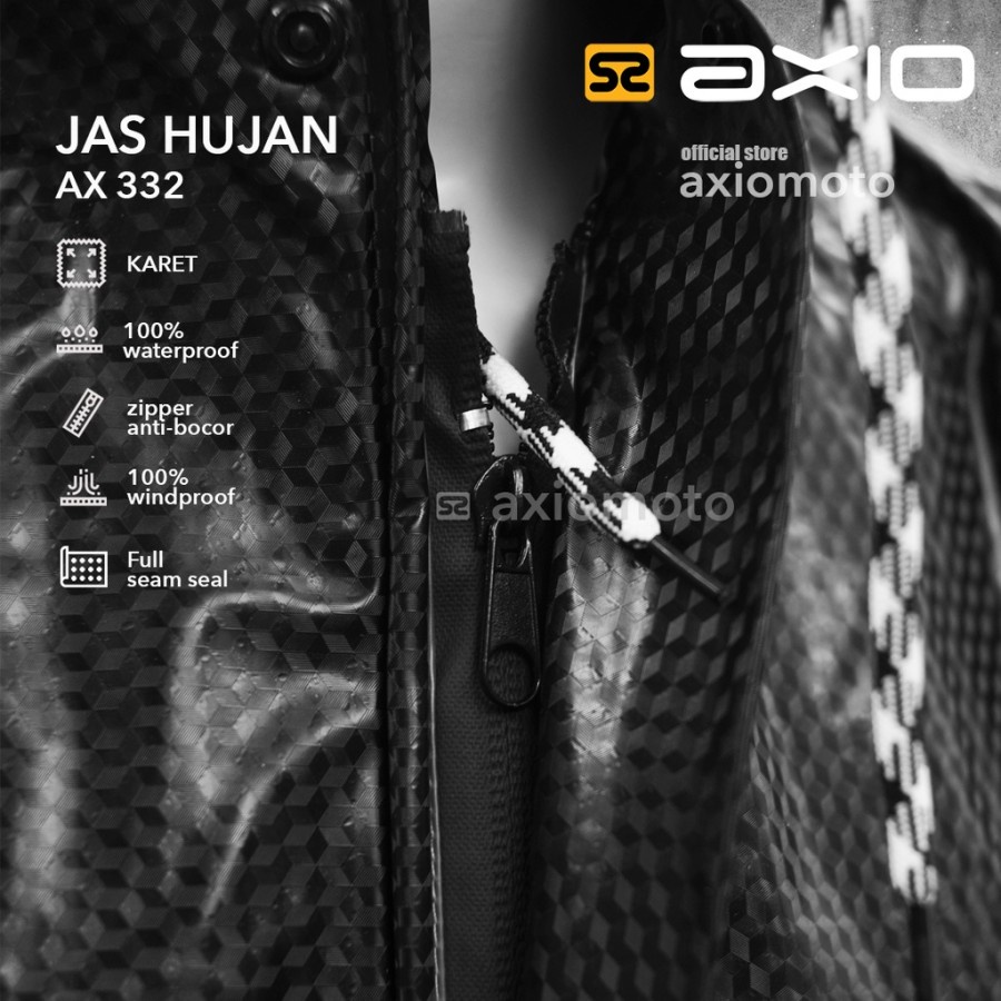 JAS HUJAN SETELAN DEWASA AXIO TYPE AX332 BAHAN TEBAL ANTI REMBES