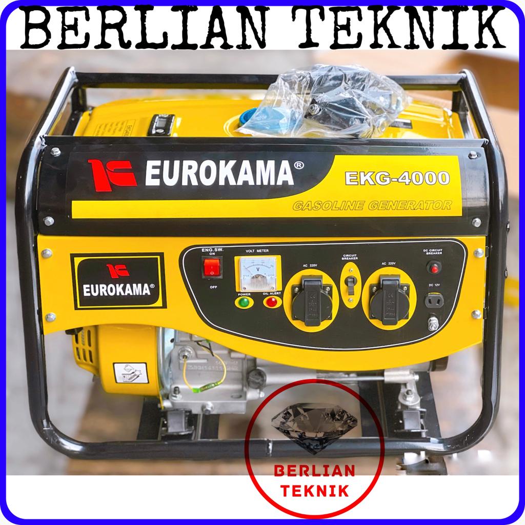 Gasoline Generator Mesin Genset Bensin Eurokama 4000 Recoil