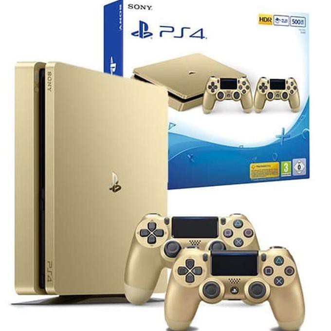 PS4 Slim 500GB PS 4 Slim 500 GB Original Baru Playstation 4 500GB - Gold