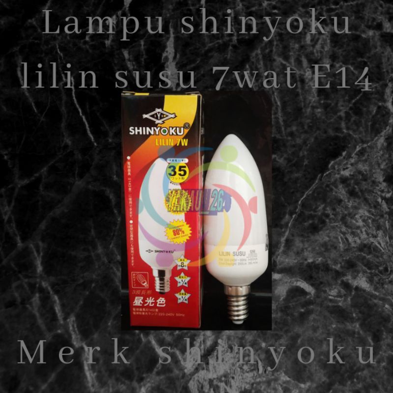 LAMPU SHINYOKU LILIN SUSU 7WATT E14