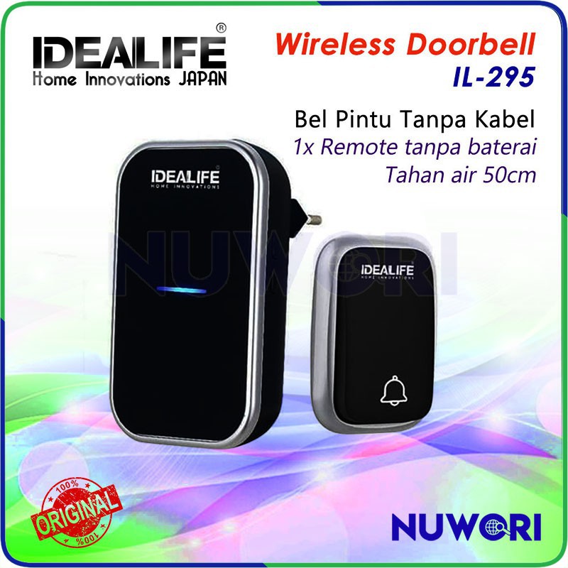 Bell Rumah - Bel Pintu Wireless - Idealife IL-292 Baterai 2 Remot