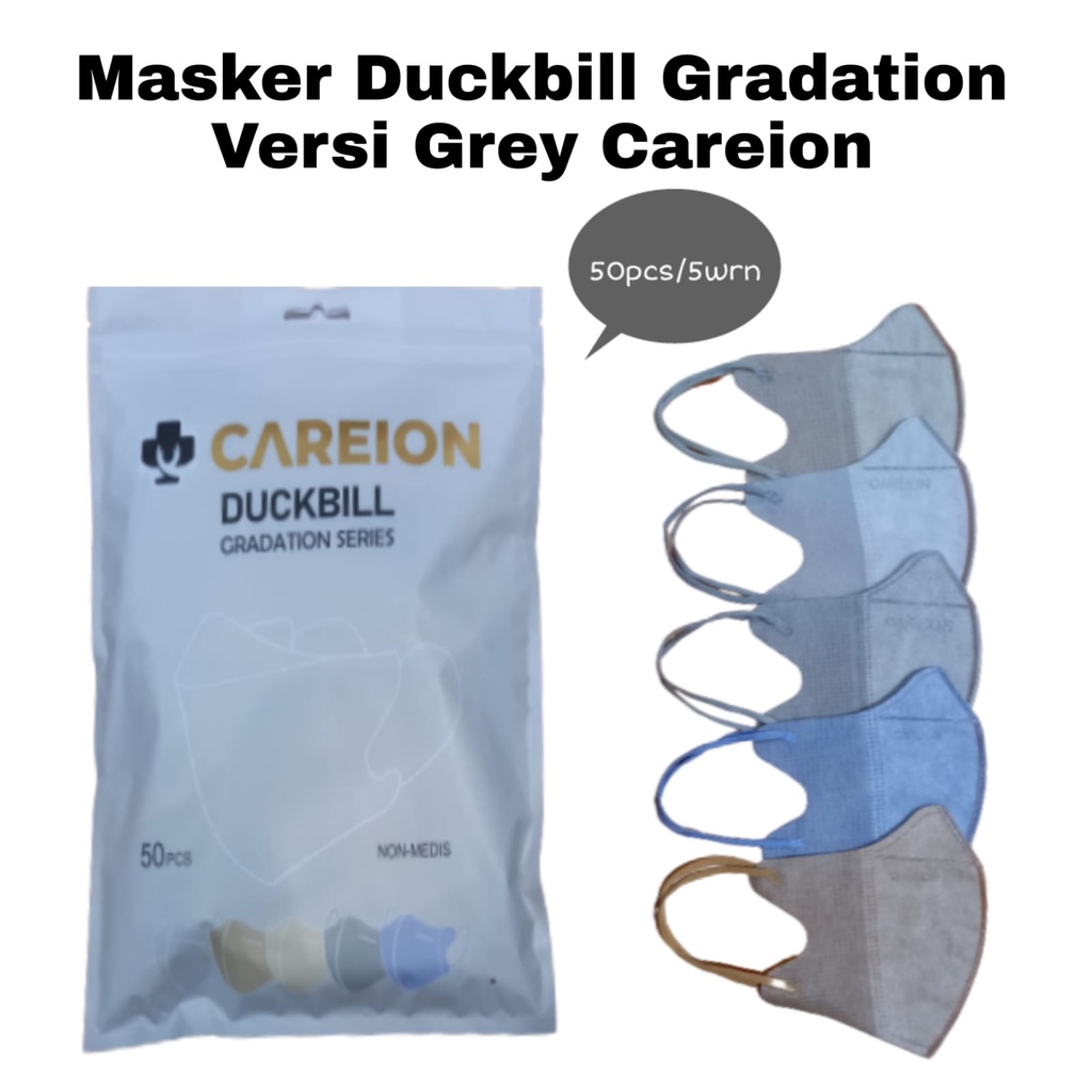 CAREION MASKER DUCKBILL GRADATION SERIES EMBOS 3PLY ISI 50 MIX 5 WARNA