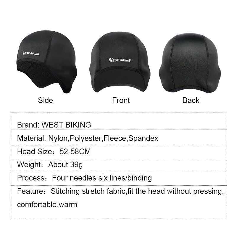 West Biking Topi Helm Sepeda / Topi Bersepeda Wanita Pria Hat Winter Thermal Fleece