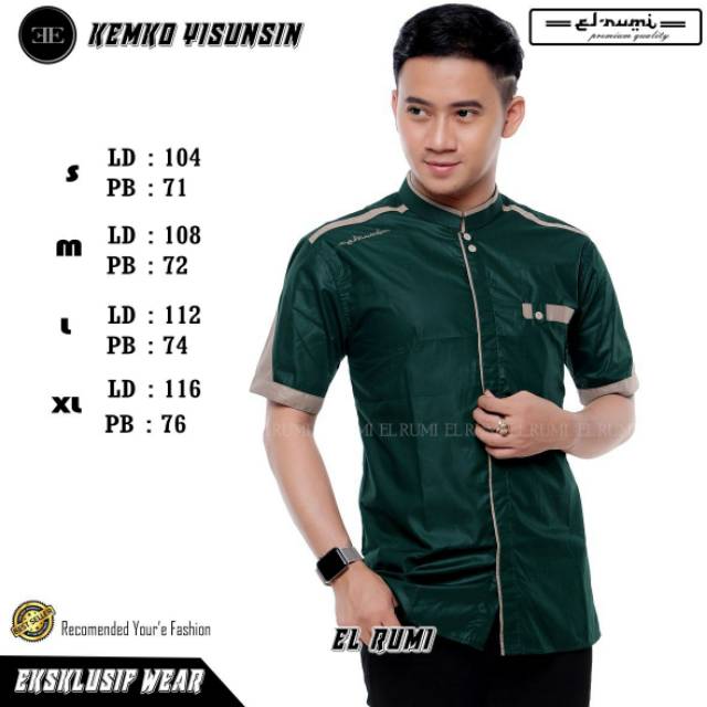 KEMEJA KOKO HADROH LENGAN PENDEK YISUNSIN