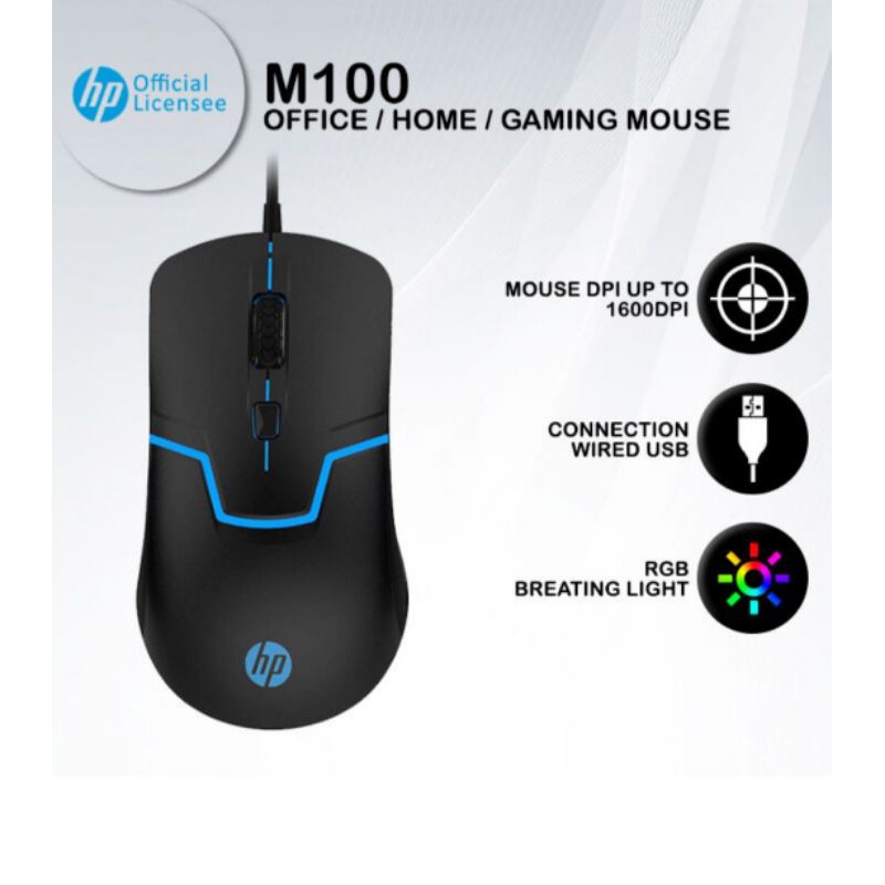 Mouse HP M100 ORIGINAL RESMI Garansi 1 Tahun