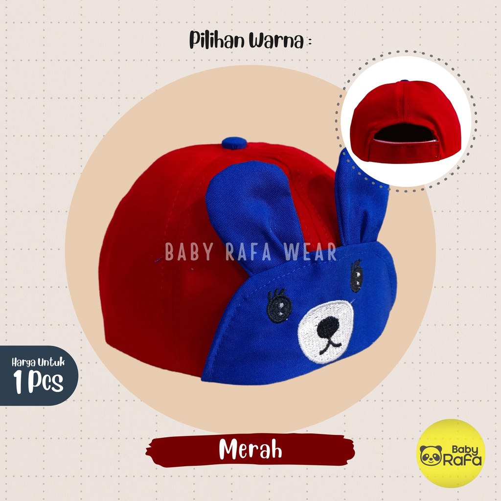 Topi Baseball Bayi Anak Hat Baby 1 sd 4 Tahun Kualitas Impor Model BEAR Dua Warna