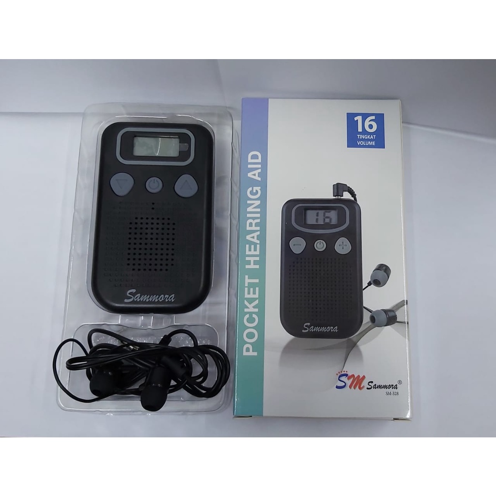 Alat Bantu Dengar Digital / Pocket Hearing Aid /Sammora SM-328 / ABD kabel, kecil, muat di kantong