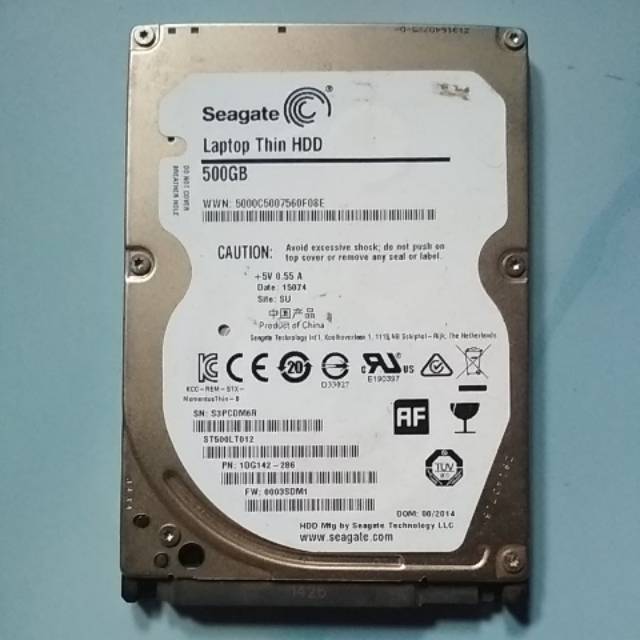 HDD laptop thin seagate 500gb