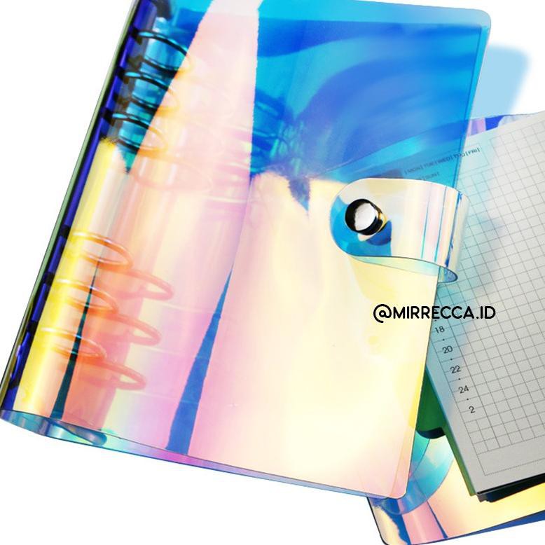 

Produk Kekinian COVER ONLY! BINDER A5 6 RING PLASTIC RAINBOW LASER HOLOGRAPHIC & CLEAR TRANSPARENT |
