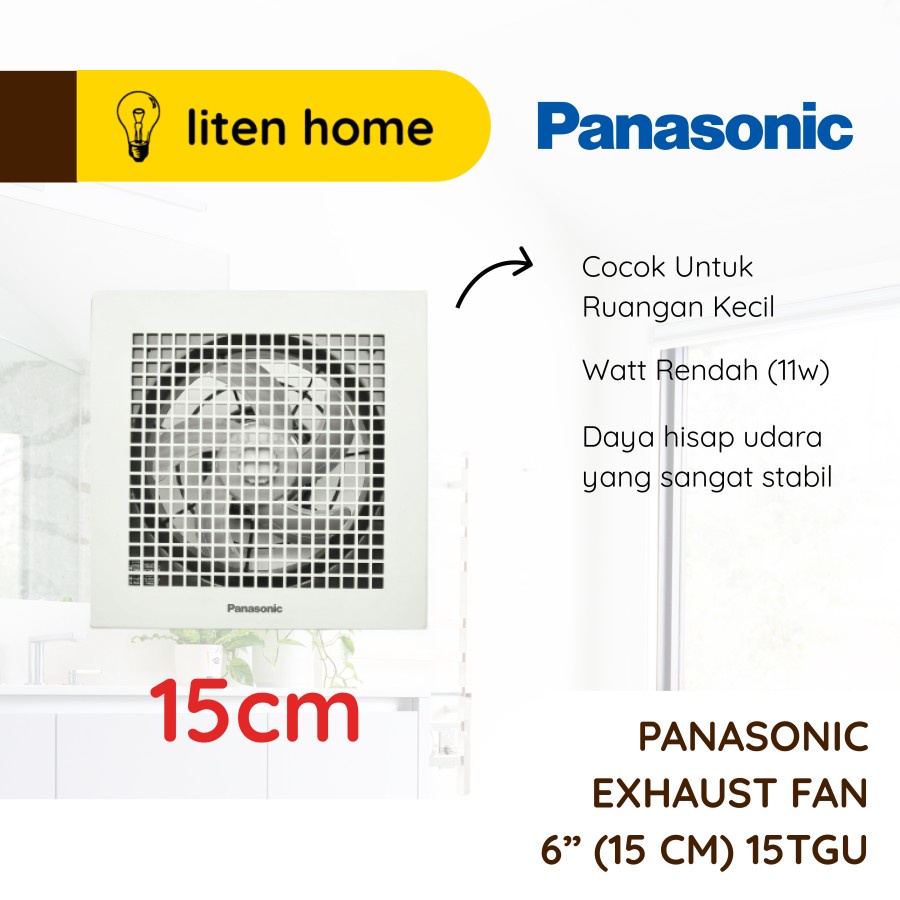 PANASONIC FV15TGU Ceiling Exhaust Fan 6 inch Plafon Kipas / Hexos Fan Plafon Panasonic