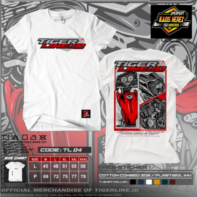 [COD] T-SHIRT KAOS HONDA HEREX TIGER REVO NEW ORIGINAL