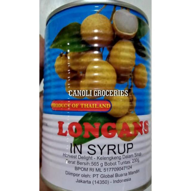 LONGAN KALENG HARVEST DELIGHT II LONGANS IN SYRUP II LENGKENG