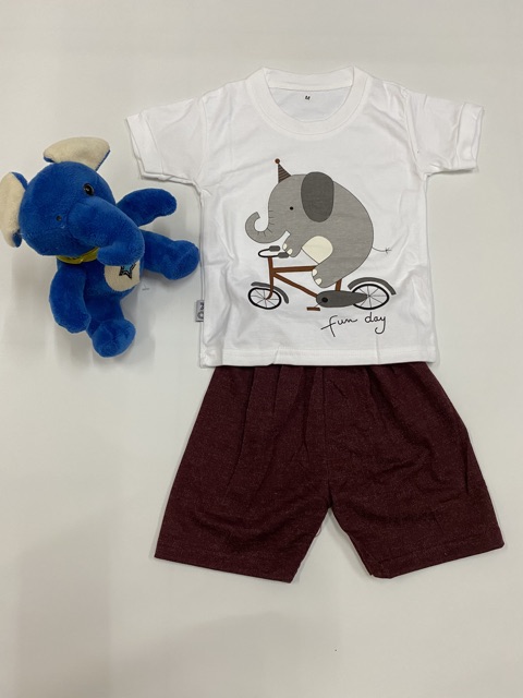 SETELAN ANAK KATUN UNISEX ELEPHANT KATUN ANAK TERBARU