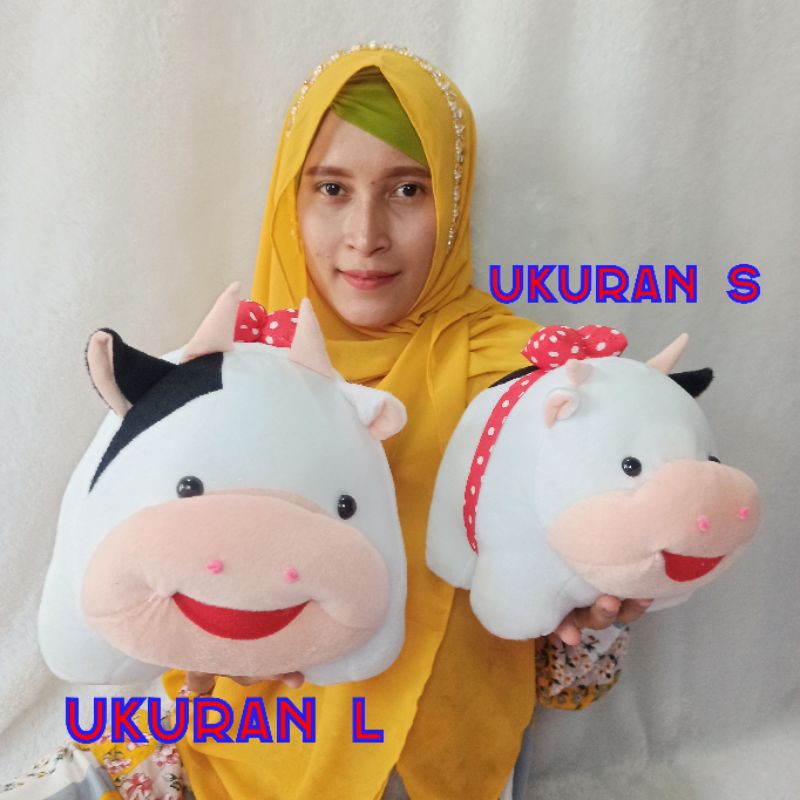 Boneka sapi S PUTIH hitam murah