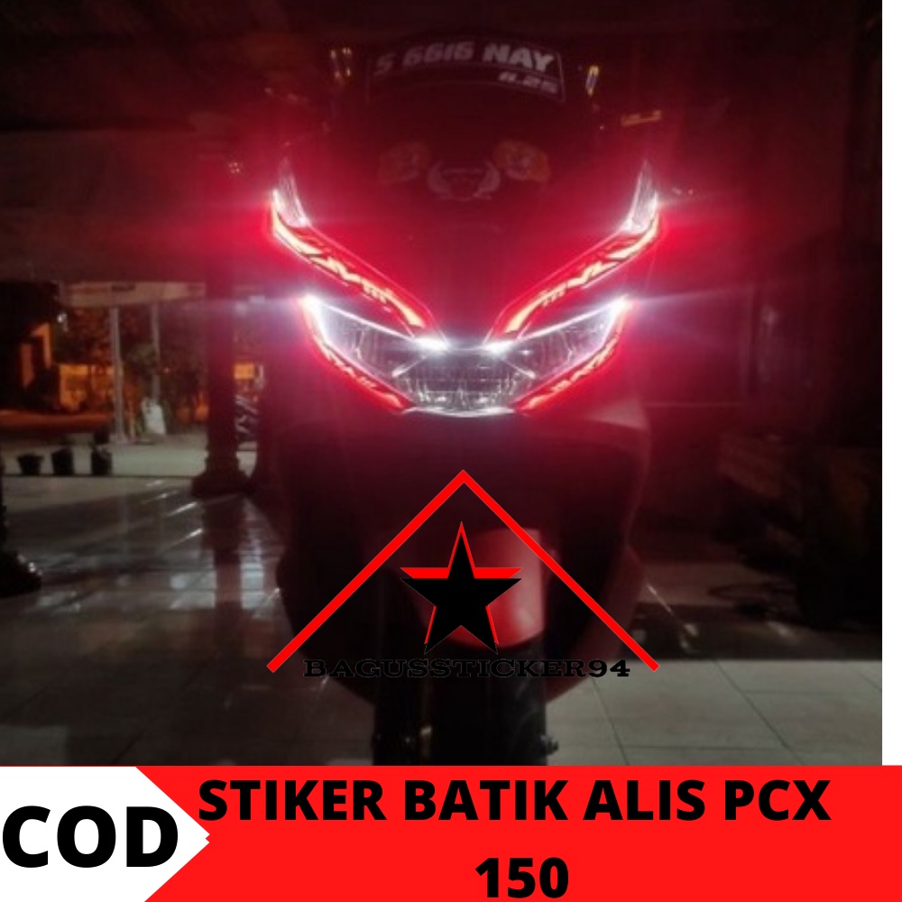 stiker lampu pcx 150 variasi batik/stiker alis motor pcx 150/stiker lampu pcx 150/stiker pcx 150