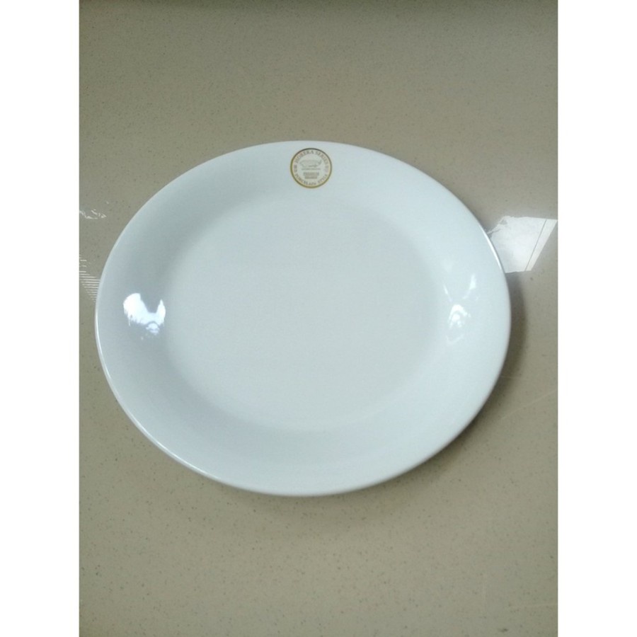 Piring Datar 10 inci Putih P5510 - Golden Dragon Melamine Horeka