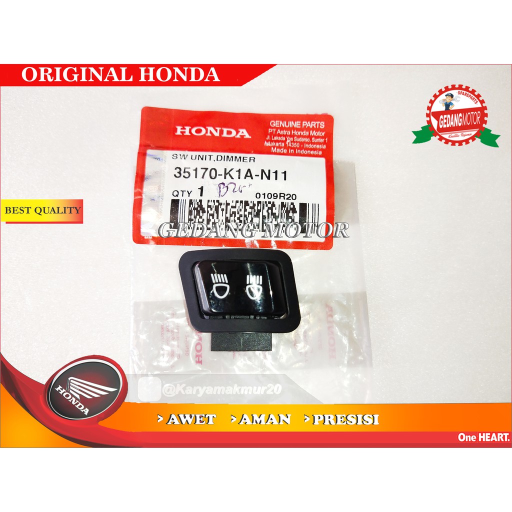 SAKLAR DIM TOMBOL DIMMER NEW BEAT ECO LED 2020 ORIGINAL HONDA