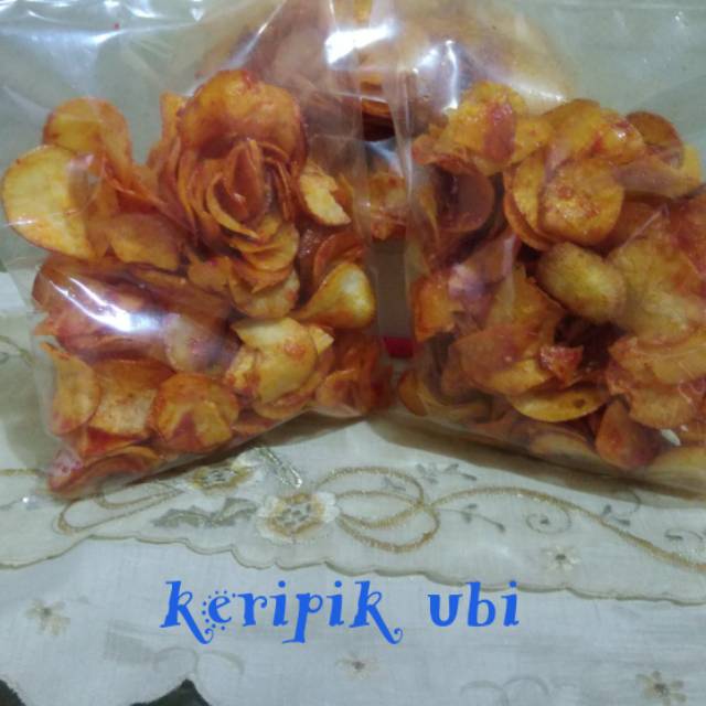 

Cemilan kripik ubi pedas 200gr