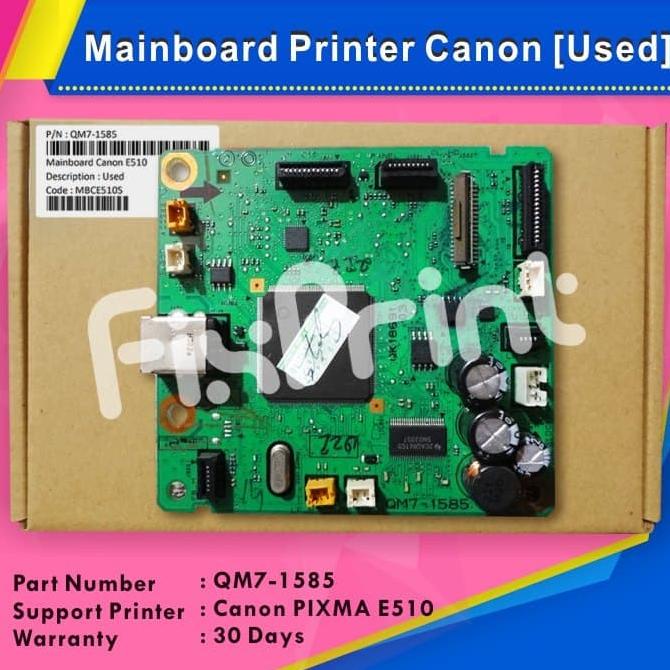 Board Printer Canon E510, Mainboard E510, Motherboard Canon E510 Used Original