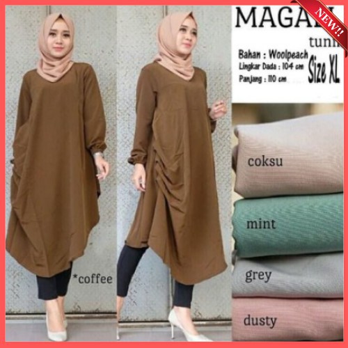 PAKAIAN MUSLIM TERLARIS TERKINI // Blus Wanita Casual Lengan Panjang Model Longgar Versi Korea untuk