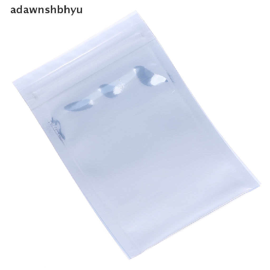 Adawnshbhyu 100Pcs Tas Penyimpanan Antistatis Ziplock Bags Resealable Pouch Untuk Paket