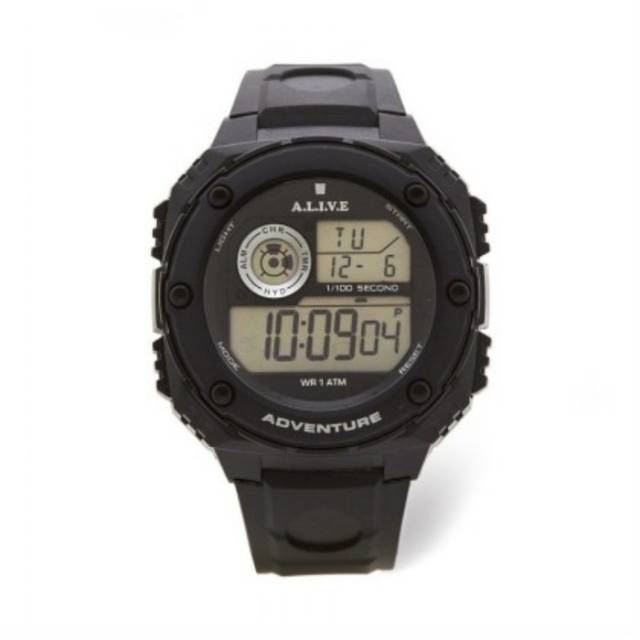 Jam tangan digital Pria Sophie paris Danton black, hitam