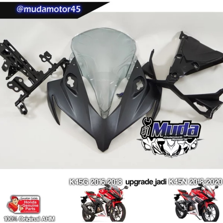 PAKET UPGRADE BATOK DEPAN CBR150R TOPENG K45G KE K45N 64211-K45 VISOR SPION COWL TANDUK RUSA ALL NEW