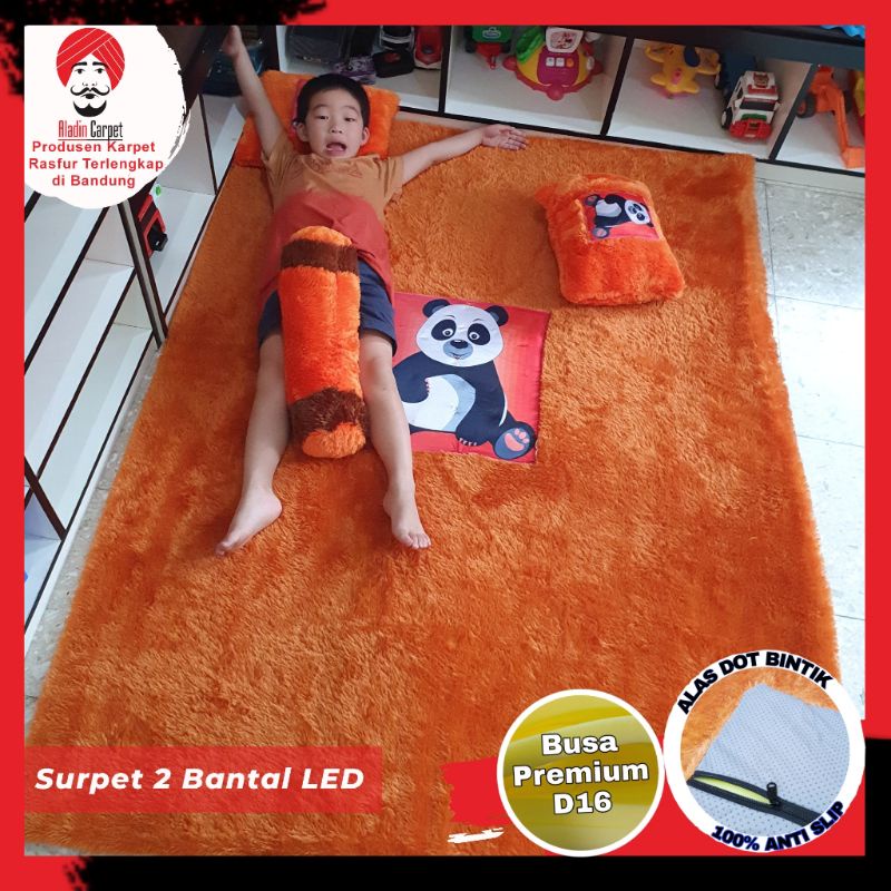 Karpet Surpet Karakter TEBAL Berlampu Alas Bintik 100% ANTI SLIP