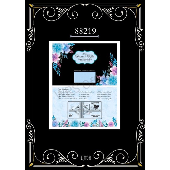 Blangko Undangan Murah Erba kode 88219
