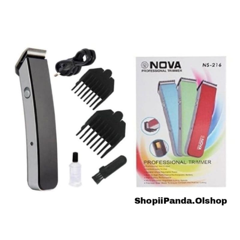 Alat Cukur Shaver Rambut Nova NS-216 Recharge/Mesin Cukur Rambut⭐shopiipanda⭐