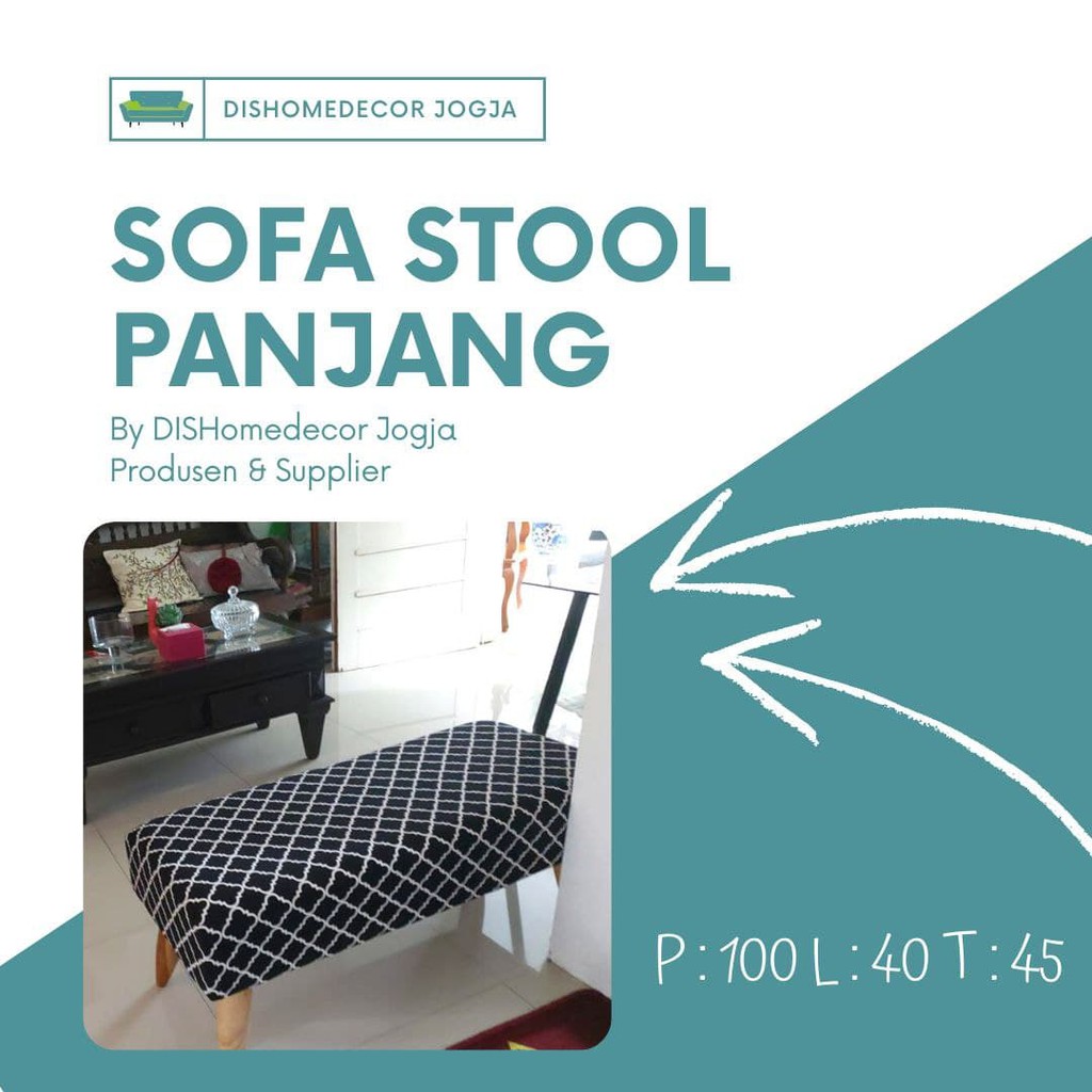 SOFA STOOL PANJANG | KURSI STOOL | SOFA STOOL | STOOL SOFA | ONGKIR SUDAH SESUAI