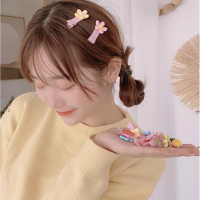 3SP | ART02 Jepitan Karet Jepit Karet Rambut Aksesoris Rambut Anak Fashion Korea Murah Motif Lucu Isi 10 Karet Rambut