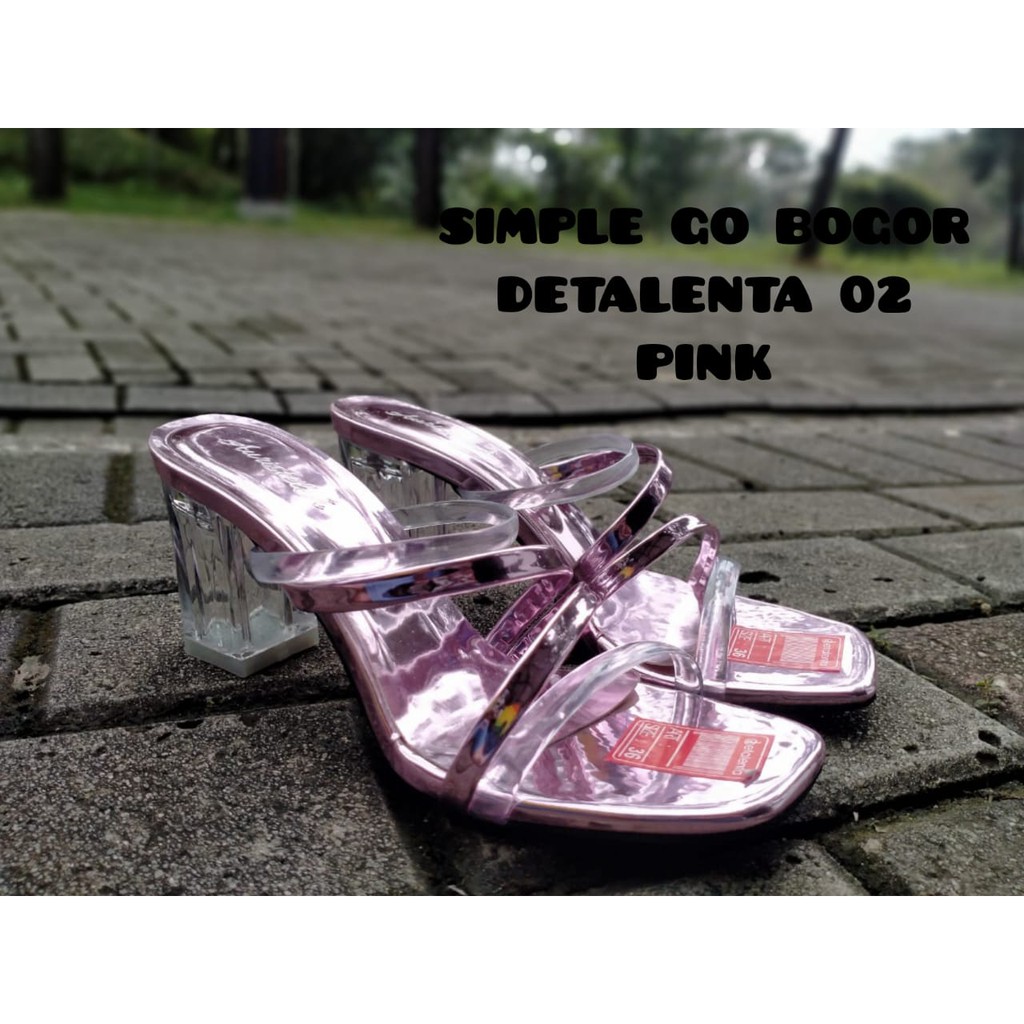 SANDAL WANITA - SENDAL HAK KACA DETALENTA 02 SIZE 36-40