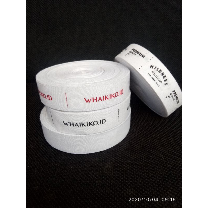 

label katun 2cm/label hijab/label baju/label merek